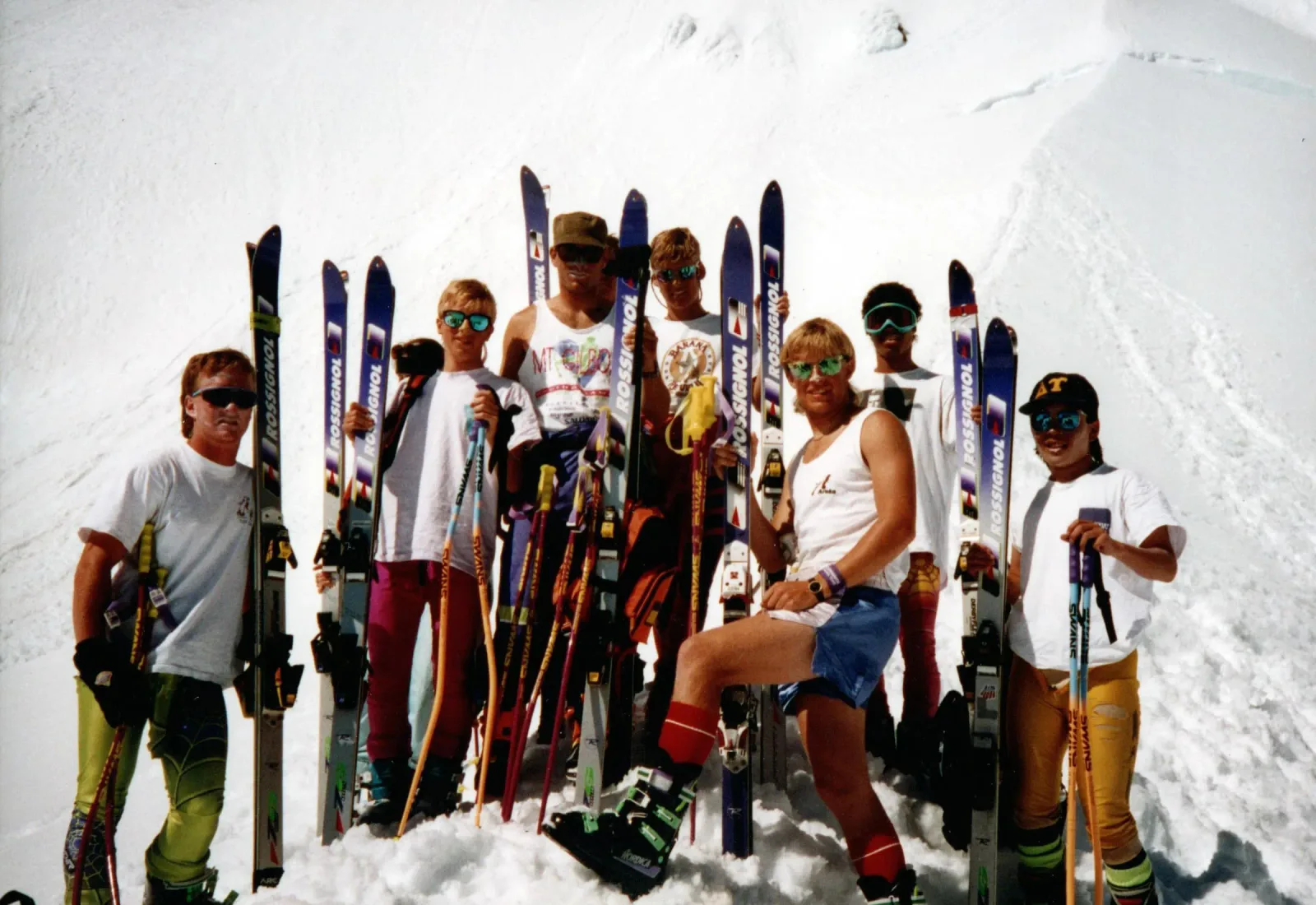Team Gilboa racers on top of Hogsback at Mt. Hood in 1992